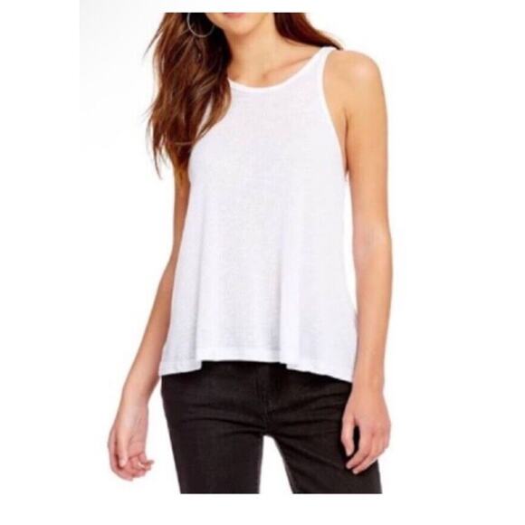 Free People Top Women's Small Light Brown Ribbed Tank Relaxed Fit - Picture 1 of 6